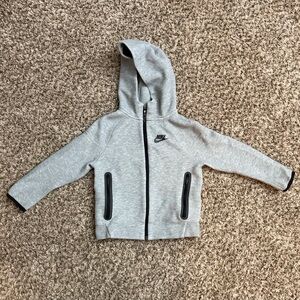 Nike Kids Light Gray Zip-Up Hoodie
